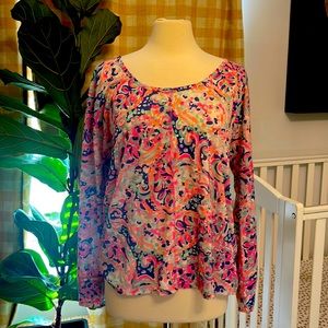 Lilly Pulitzer Luxletic Shirt Top Size Large L Great Condition
